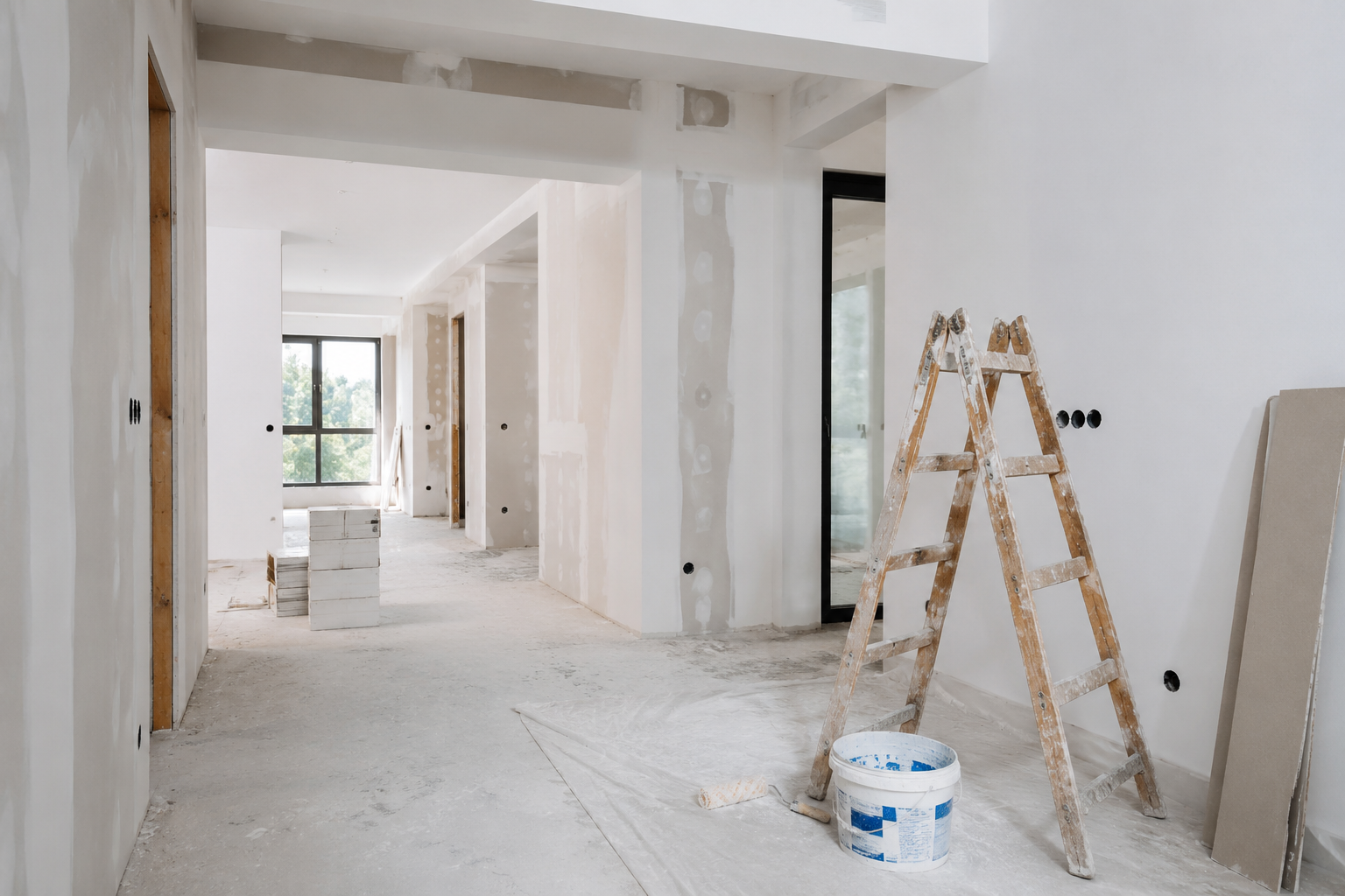 Innenausbau München – Malerarbeiten im Rahmen von Sanierung und Ausbau durch BauVision München
